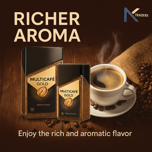 MultiCafe Gold Cofee 25 & 50 Cups Net weight 50& 100 gm Best Imported Quality